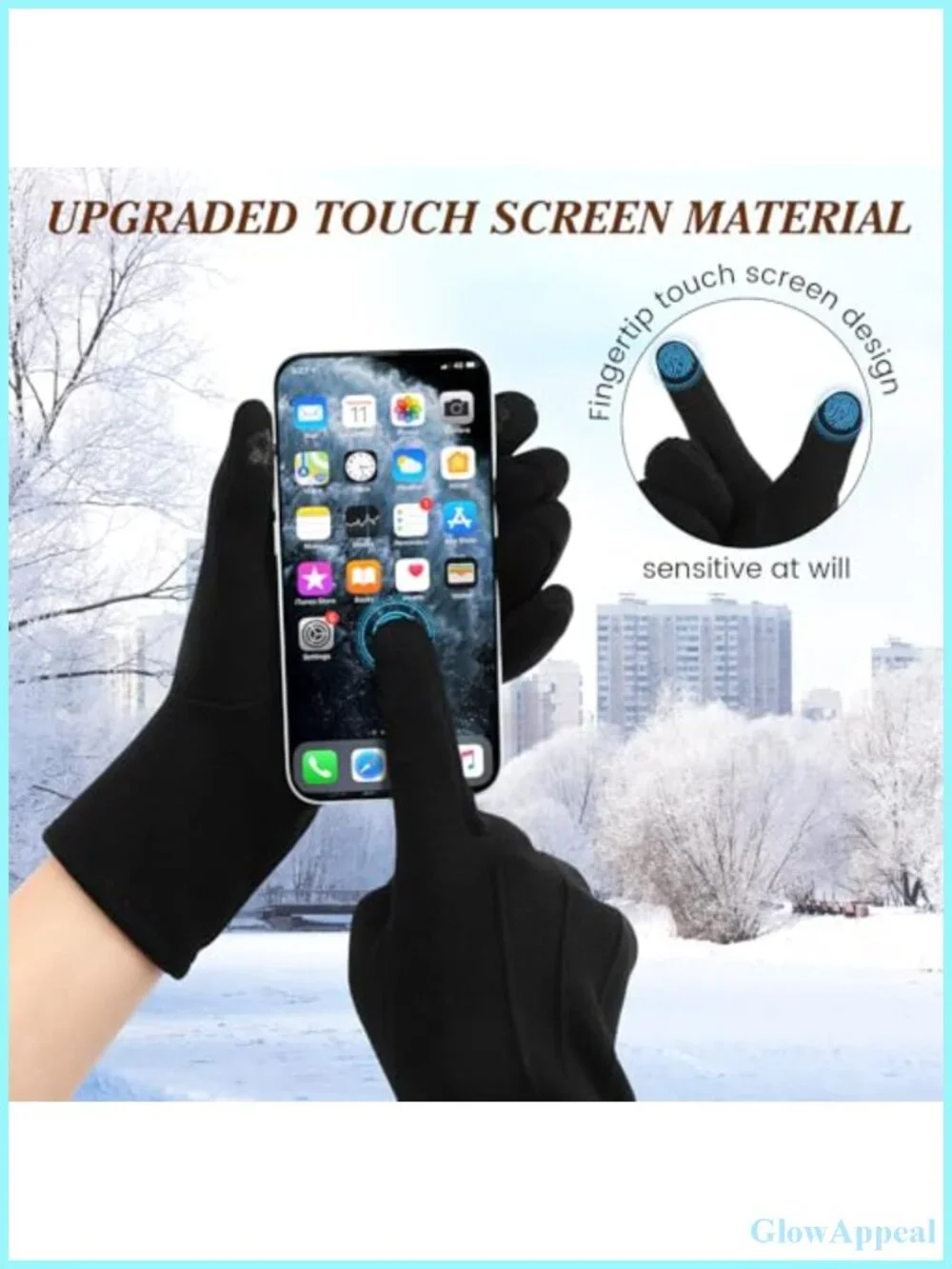 Women's Winter Gloves 3-Pack Touch Screen Windproof Fleece Lined